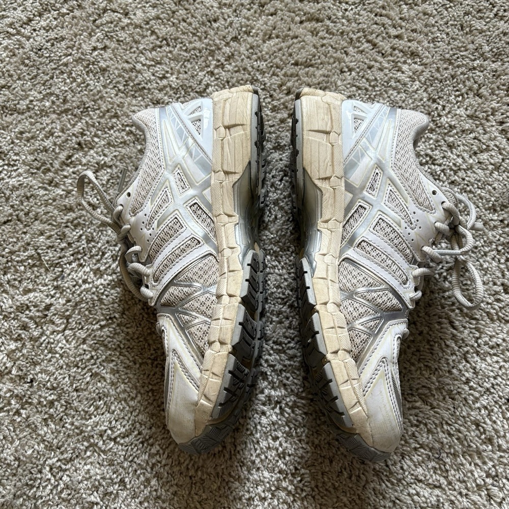 Men's 8.5 ASICS Gel Kayano 20 Cream Pure Silver Lace Up Sneakers - Picture 5 of 8